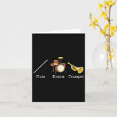 Flute Trompet Band Instrumente Subtile Anti T Karte (Gelbe Blume)