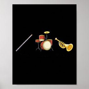 Flute Trompet Band Instrumente Subtile Anti T Poster
