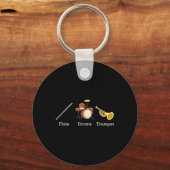Flute Trompet Band Instrumente Subtile Anti T Schlüsselanhänger (Vorderseite)