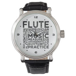 Flute Typografie Armbanduhr