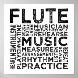 Flute Typografie Poster