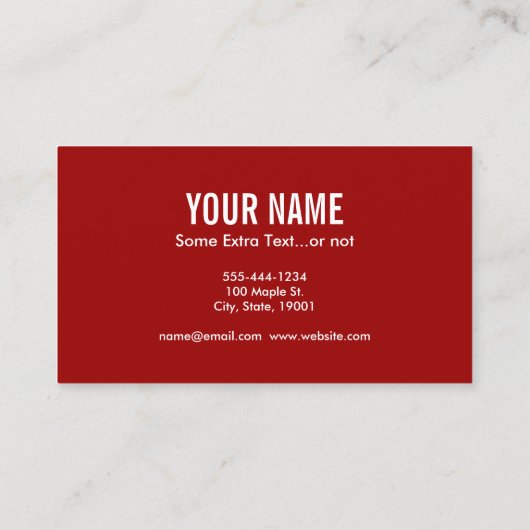 Flute Typografie Visitenkarte (Rückseite)