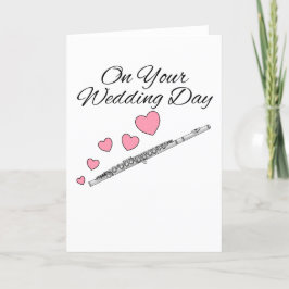 Flute Wedding Card Flutist Woodwind Musiker Dankeskarte