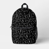 Flute White Musiknoten Bedruckter Rucksack (Vorderseite)
