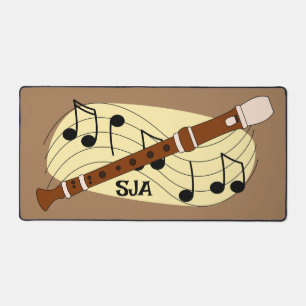 Flute Woodwind Design Desk Mat Schreibtischunterlage