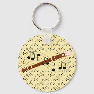 Flute Woodwind Design Schlüsselanhänger