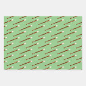 Flute Woodwind Musikalisches Design Geschenkpapier Set (Vorderseite 3)