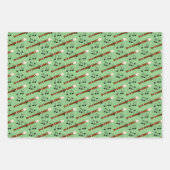 Flute Woodwind Musikalisches Design Geschenkpapier Set (Vorderseite 3)