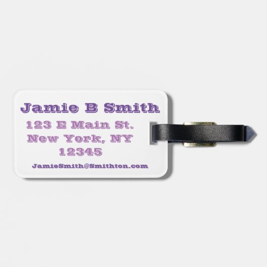 Flutende Blüte (individuell einstellbar) Gepäckanhänger (Rückseite horizontal)