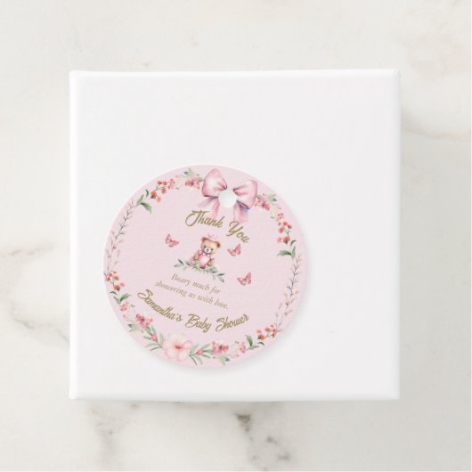 Flutende Freude: Blüten und Schmetterlinge bevorzu Geschenkanhänger (Beispiel)