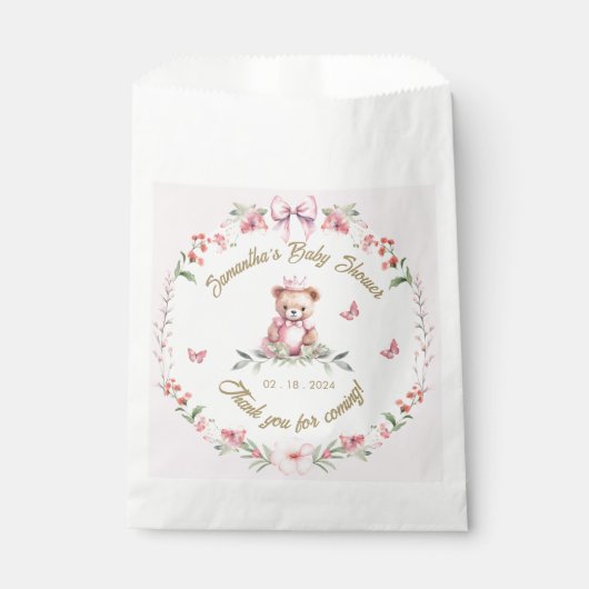 Flutende Freuden: Blooms & Butterflies Baby Geschenktütchen (Vorderseite)