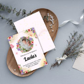 Flutende Glaube: Modernes Butterfly-Taufbecken-Fot Einladung