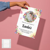 Flutende Glaube: Modernes Butterfly-Taufbecken-Fot Einladung