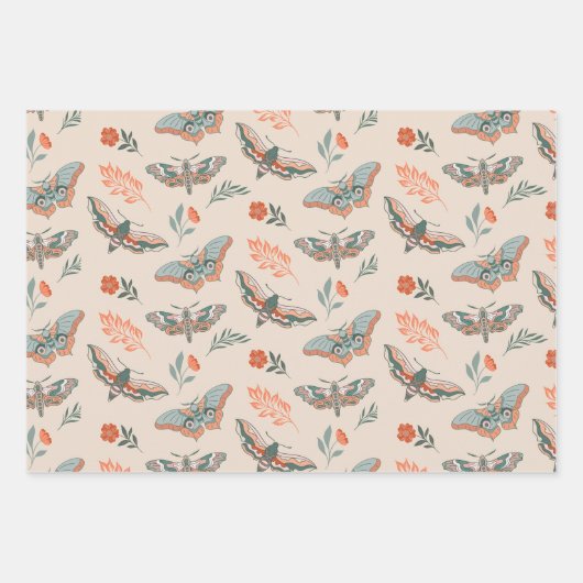 Flutende Momente: Moth Magic Geschenkpapier Set (Vorderseite 3)