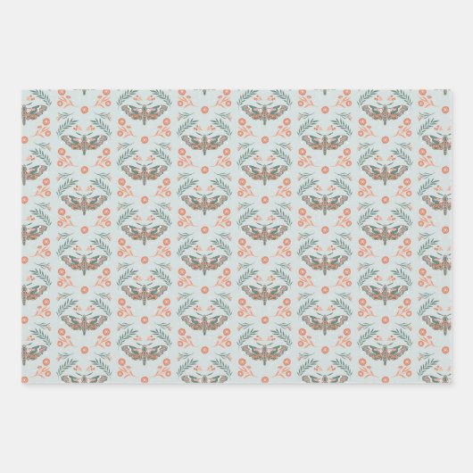 Flutende Momente: Moth Magic Geschenkpapier Set (Vorderseite 2)