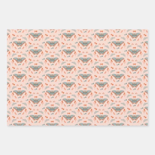 Flutende Momente: Moth Magic Geschenkpapier Set (Vorderseite)