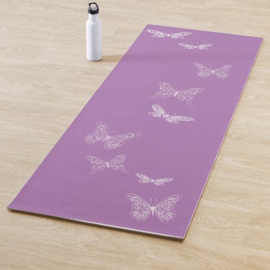 Flutende Schmetterlinge Lila Yoga Mat Yogamatte (Beispiel)