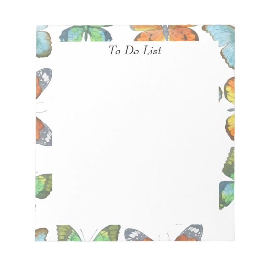 Flutende Schmetterlinge Notizblock (Vorderseite)