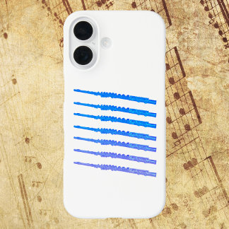 Flutes Blue Ombre iPhone 16 Hülle