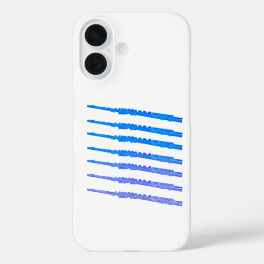 Flutes Blue Ombre Case-Mate iPhone Hülle (Rückseite)