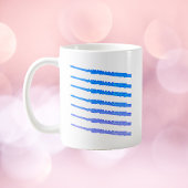 Flutes Blue Ombre Muster Kaffeetasse