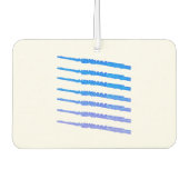 Flutes Pattern Blue Music Autolufterfrischer (Vorderseite)