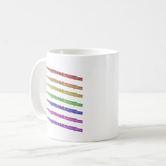 Flutes Rainbow Kaffeetasse (Vorderseite Links)