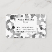 Flutfarbenblasen-Flecken und Minimalistische Punkt Visitenkarte (Rückseite)