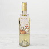Flutflorale Hellbeige Erntedank Flasche Tag Flaschenanhänger (Auf Flasche)