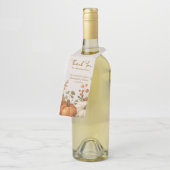 Flutflorale Hellbeige Erntedank Flasche Tag Flaschenanhänger (Angewinkelt)