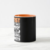 Flutist Ich versuche, die Dinge lustig Zitat Fluti Tasse (Zentrum)