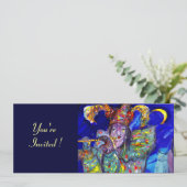 FLUTIST IM BLAUE-Party Einladung (Stehend Vorderseite)