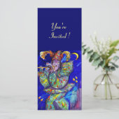 FLUTIST IM BLAUE-Party Einladung (Stehend Vorderseite)