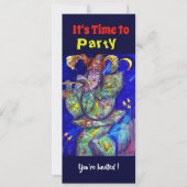 FLUTIST IM BLAUE-Party Einladung (Vorderseite)