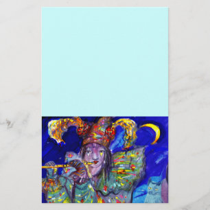 FLUTIST IN BLAU / Venezianische Karnevalsnacht Briefpapier