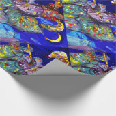 FLUTIST IN BLAU / Venezianische Karnevalsnacht Geschenkpapier (Ecke)
