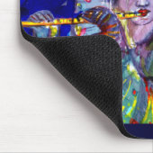 FLUTIST IN BLAU / Venezianische Karnevalsnacht Mousepad (Ecke)