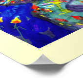 FLUTIST IN BLAU / Venezianische Karnevalsnacht Poster (Ecke)