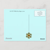 FLUTIST IN BLAU / Venezianische Karnevalsnacht Postkarte (Rückseite)