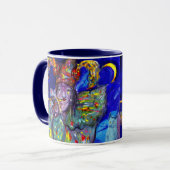 FLUTIST IN BLAU / Venezianische Karnevalsnacht Tasse (Vorderseite Links)