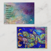 FLUTIST IN BLAU / Venezianische Karnevalsnacht Visitenkarte (Vorne/Hinten)