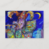 FLUTIST IN BLAU / Venezianische Karnevalsnacht Visitenkarte (Rückseite)