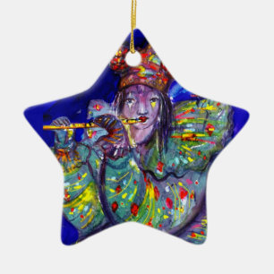 FLUTIST in der BLAUEN/venezianischen Keramik Ornament