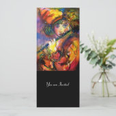 FLUTIST PORTRAIT Masquerade Party Program Einladung (Stehend Vorderseite)