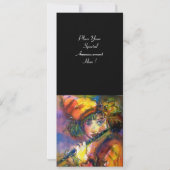 FLUTIST PORTRAIT Masquerade Party Program Einladung (Rückseite)