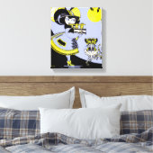 Flutist und Affe Leinwanddruck (Insitu (Schlafzimmer))