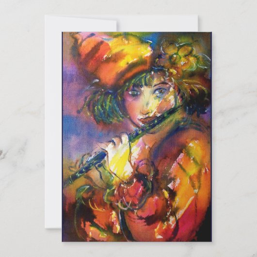 FLUTISTPORTRAIT / Venezianische Maskierung Ankündigung (Vorderseite)