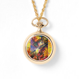 FLUTISTPORTRAIT / Venezianische Maskierung Armbanduhr