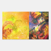 FLUTISTPORTRAIT / Venezianische Maskierung Rechteckiger Aufkleber (Vorderseite)