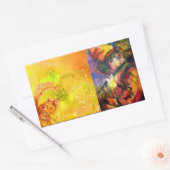 FLUTISTPORTRAIT / Venezianische Maskierung Rechteckiger Aufkleber (Umschlag)